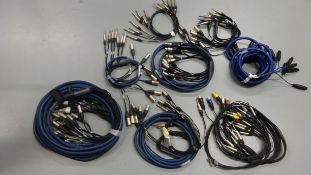 Assortment of Patch Cables XLR - XLR JACK - JACK - see photos