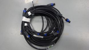 5 x 5m Speakon Cable NL4 Pin