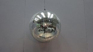 50cm Mirror Ball with Roting Motor c/w Flight Case