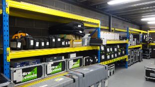 4 x Dexion Bays of Racking approx H 2.2M x W 8.3m with 18 Cross Beams c/w 7 Boards