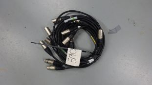 5 x 1m XLR M - XLR F Cable