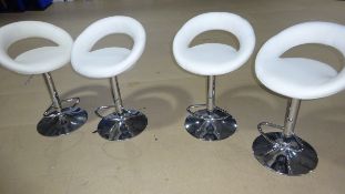 3 x White 1 x Cream Bar Stools