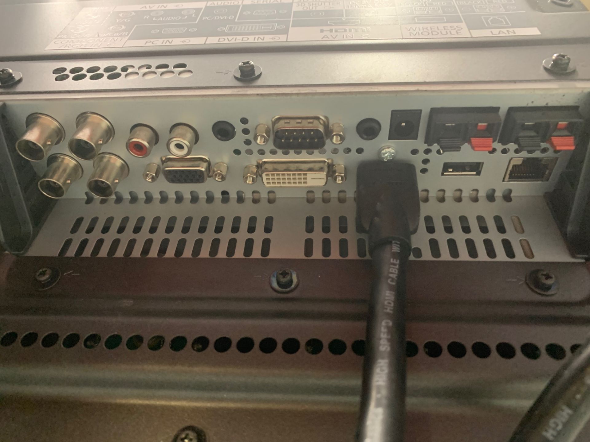 Panasonic 50 " TH-50PF50E 3D Serial No FC-2540069 1 HDMI Inputs, DVI-D Inputs, & VGA c/w Remote, - Image 2 of 2