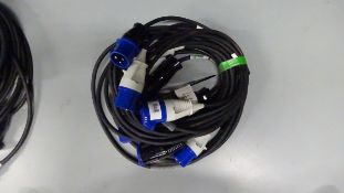 5 x 5m 16am Male - 16amp Female Power Cable