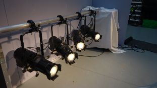 4 x LED Chauvet Ovation E-190W Profile Lights c/w 4 x Shutters, 4 x Gel holders, 4 x Safety Wires, 4