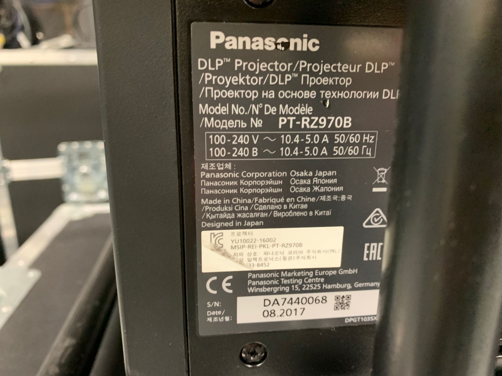 Panasonic 9K Laser Projector PT- RZ970 WUXGA DLP Solid Shine Low Usage Projector Running Time ONLY - Image 4 of 13