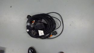 3 x 10m 2 way Extension Cable Black