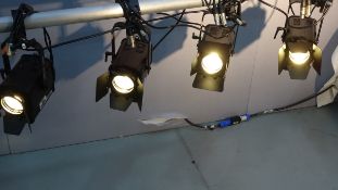 4 x Chauvet LED Ovation F-55WW Wash Lights c/w Doughty Scaff Clamps, 2 Safety Wire & Flight Case