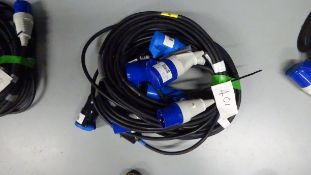 5 x 5m 16am Male - 16amp Female Power Cable