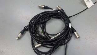 5 x 3m XLR M - XLR F Cable