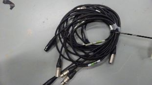 5 x 3m XLR M - XLR F Cable