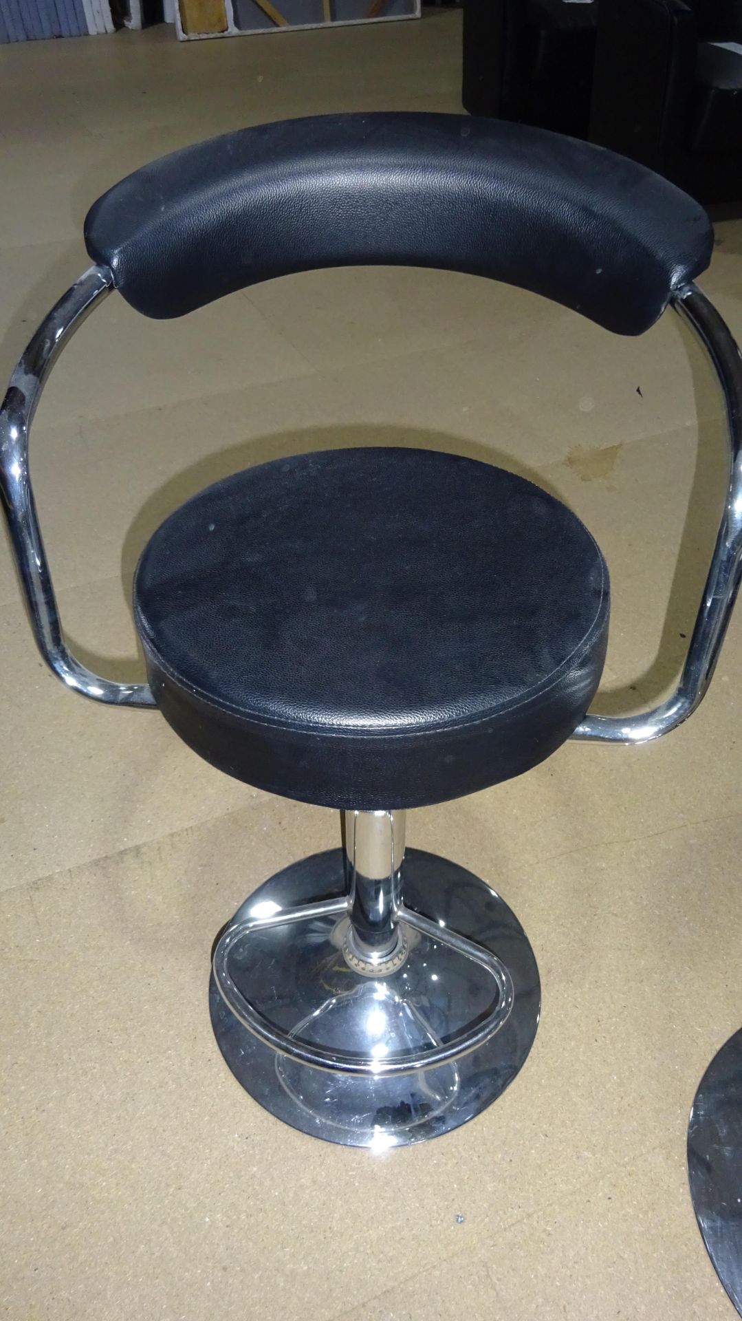 2 x Black Bar Stools - Image 2 of 2