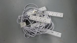 5 x 5m 4way Extension Cables White