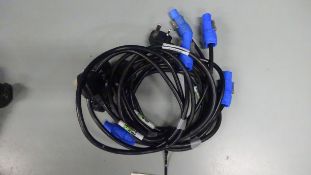 5 x 13amp Plugs to Powercon Cables