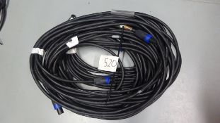 4 x 10m Speakon Cable NL4 Pin