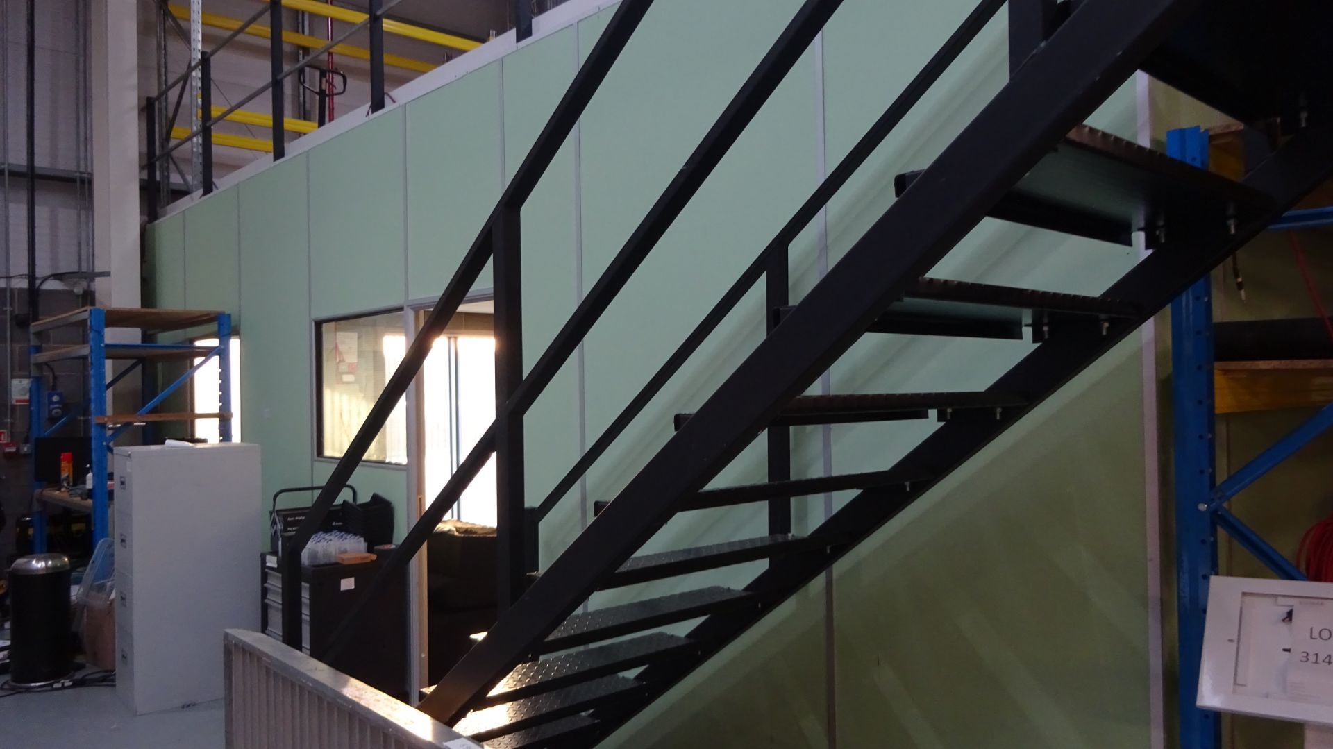 Mezzanine Floor W 18m x 10m Plus L Shape L 10m x W 5.5m approx 22m of Balustrade Hand Rail - Image 19 of 26