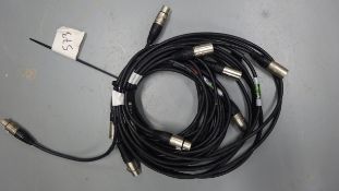 5 x 5m XLR M - XLR F Cable