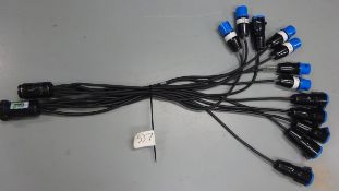 2 x Male Socapex to 6 Female 16amp Plus Female Socopex to Male 16 amp Cables