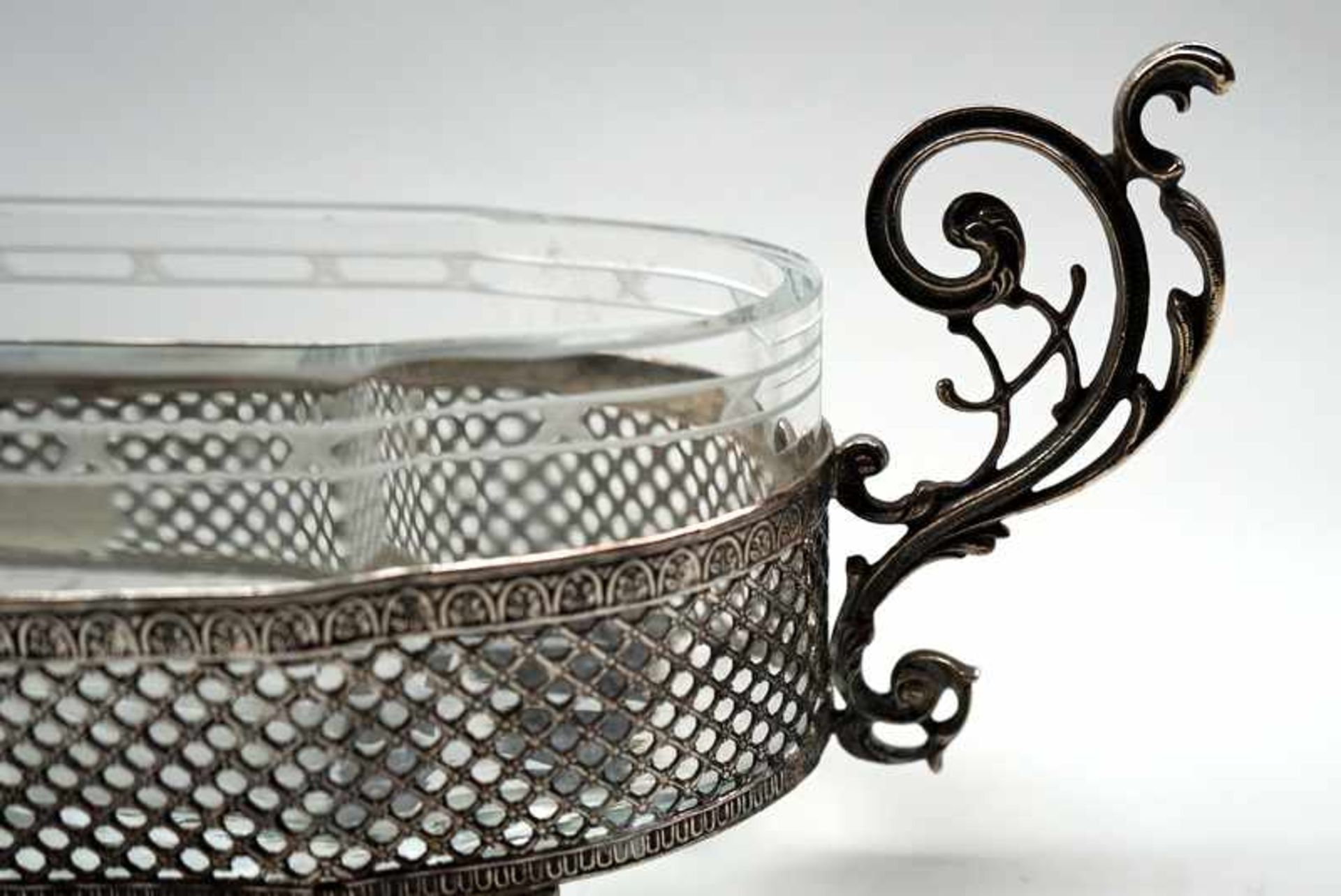 Elegante Silber-Jardinière< - Bild 2 aus 4