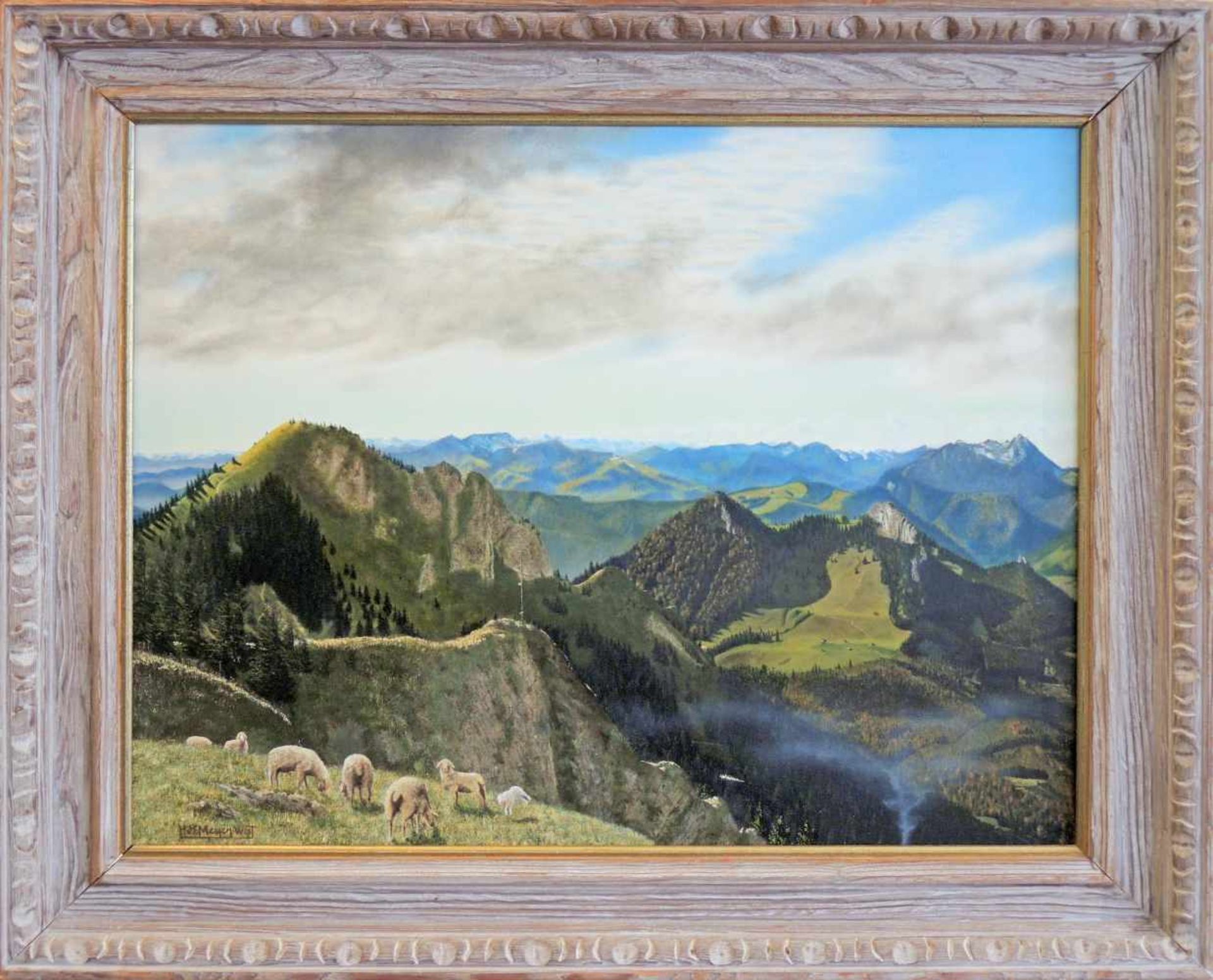 Hermann J. E. Meyer-West, unbekanntÖl/Leinwand. Föhnlage auf dem Karkopf. Links unten signiert, - Bild 2 aus 2