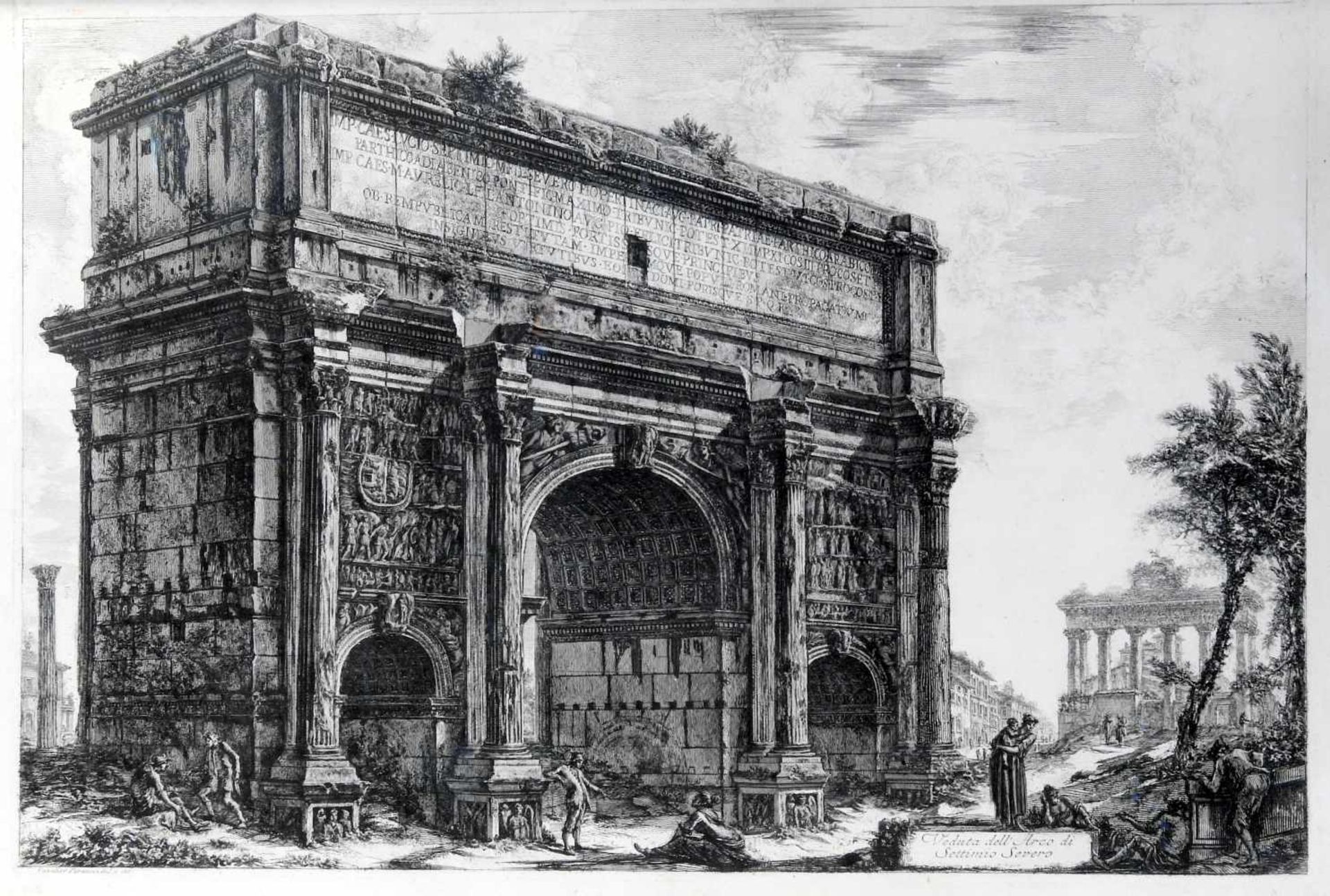 Giovanni Battista Piranesi, 1720 Mogliano Veneto - 1778 RomRadierung/Papier. Veduta dell´Arco di