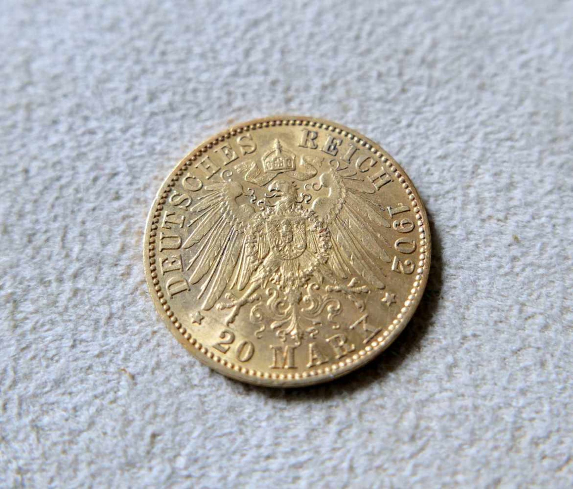 Goldmünze, 20 Reichsmark Kaiser Wilhelm II. von PreußenGold. 20 Reichsmark Kaiser Wilhelm II. von - Bild 2 aus 2