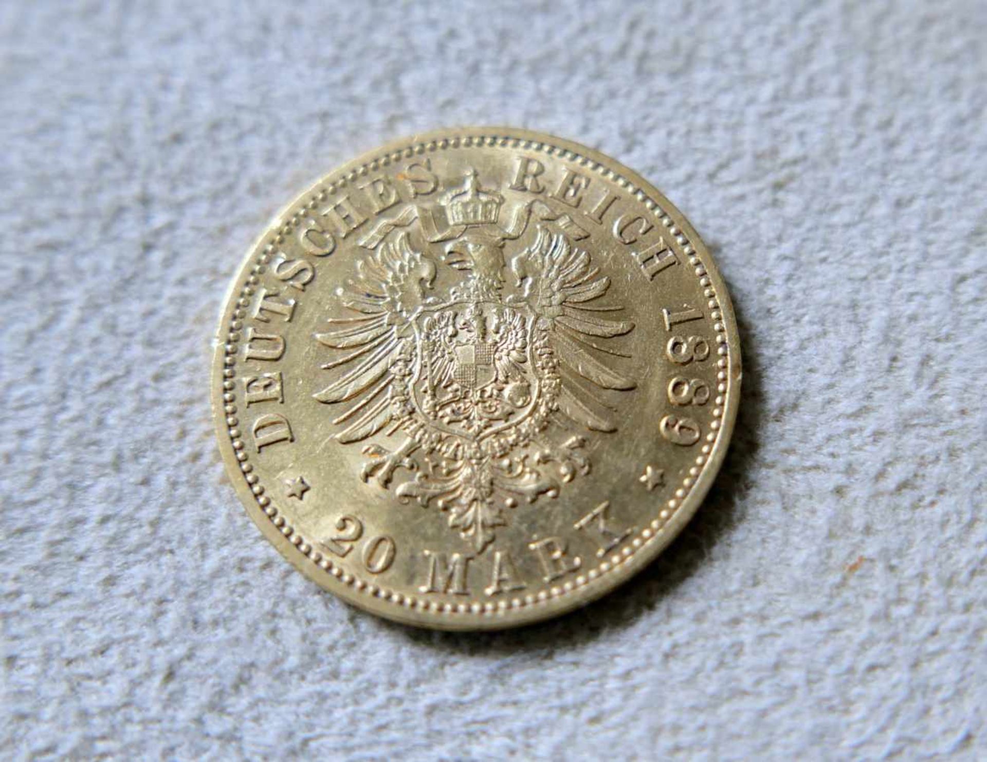 Goldmünze, 20 Reichsmark Kaiser Wilhelm II. von PreußenGold. 20 Reichsmark Kaiser Wilhelm II. von - Bild 2 aus 2