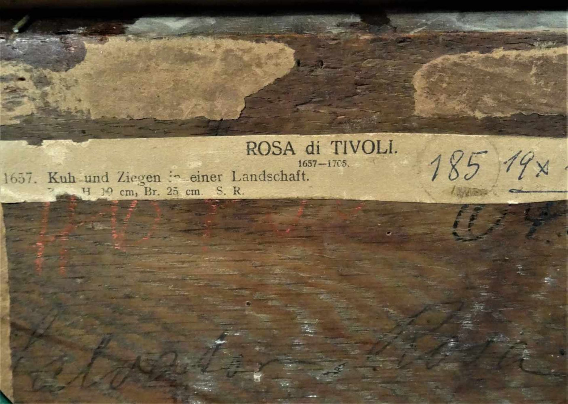 Philipp Peter Roos genannt Rosa da Tivoli, 1655 Frankfurt am Main – 1706 TivoliÖl/Holz. Eine - Image 4 of 4