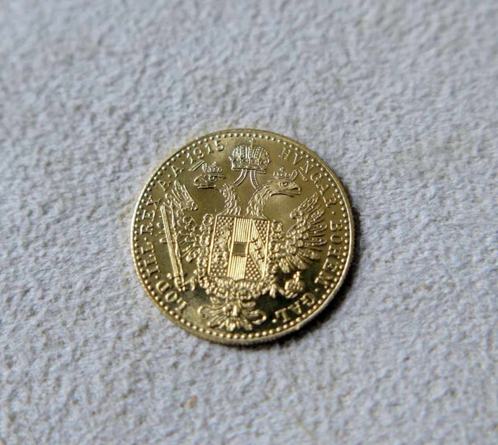 Goldmünze, 1 Dukat Kaiser Franz Joseph von ÖsterreichGold. 2 Florin Kaiser Franz Joseph von - Bild 2 aus 2