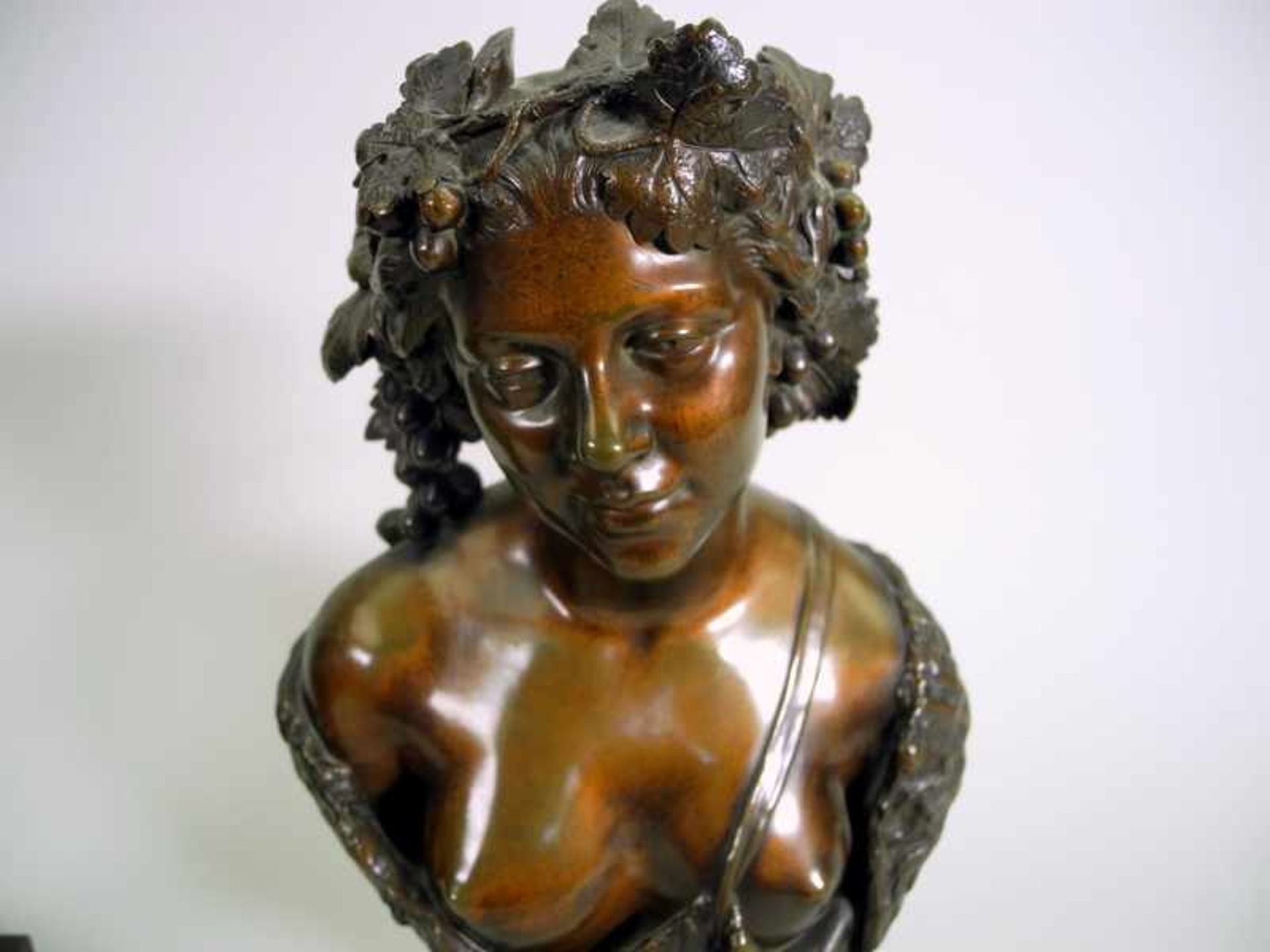 Joseph-Michel-Ange Pollet, 1814 Palermo - 1870 ParisBronze, braun patiniert. Paar weiblicher - Bild 8 aus 11