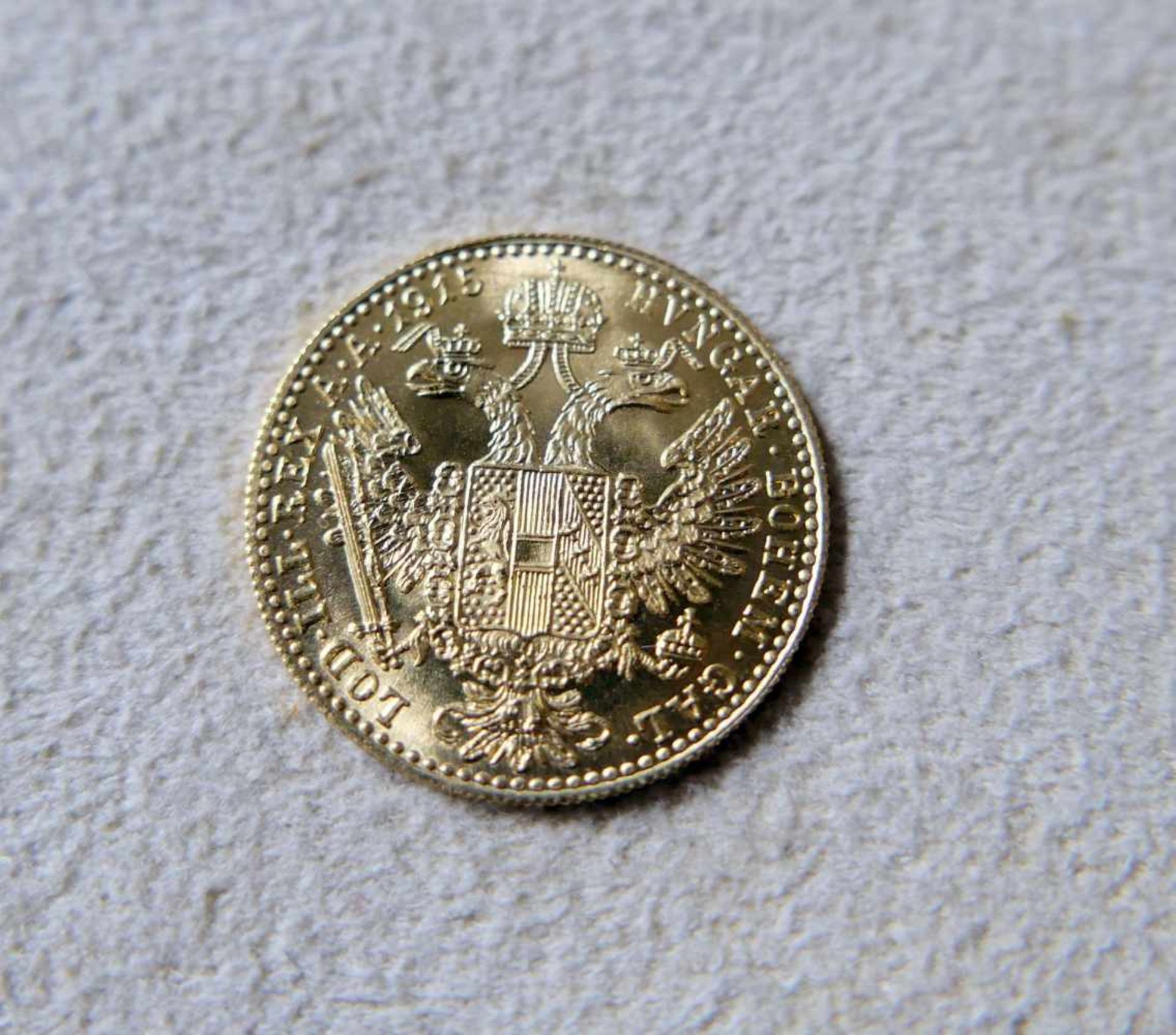 Goldmünze, 1 Dukat Kaiser Franz Joseph von ÖsterreichGold. 2 Florin Kaiser Franz Joseph von - Bild 2 aus 2