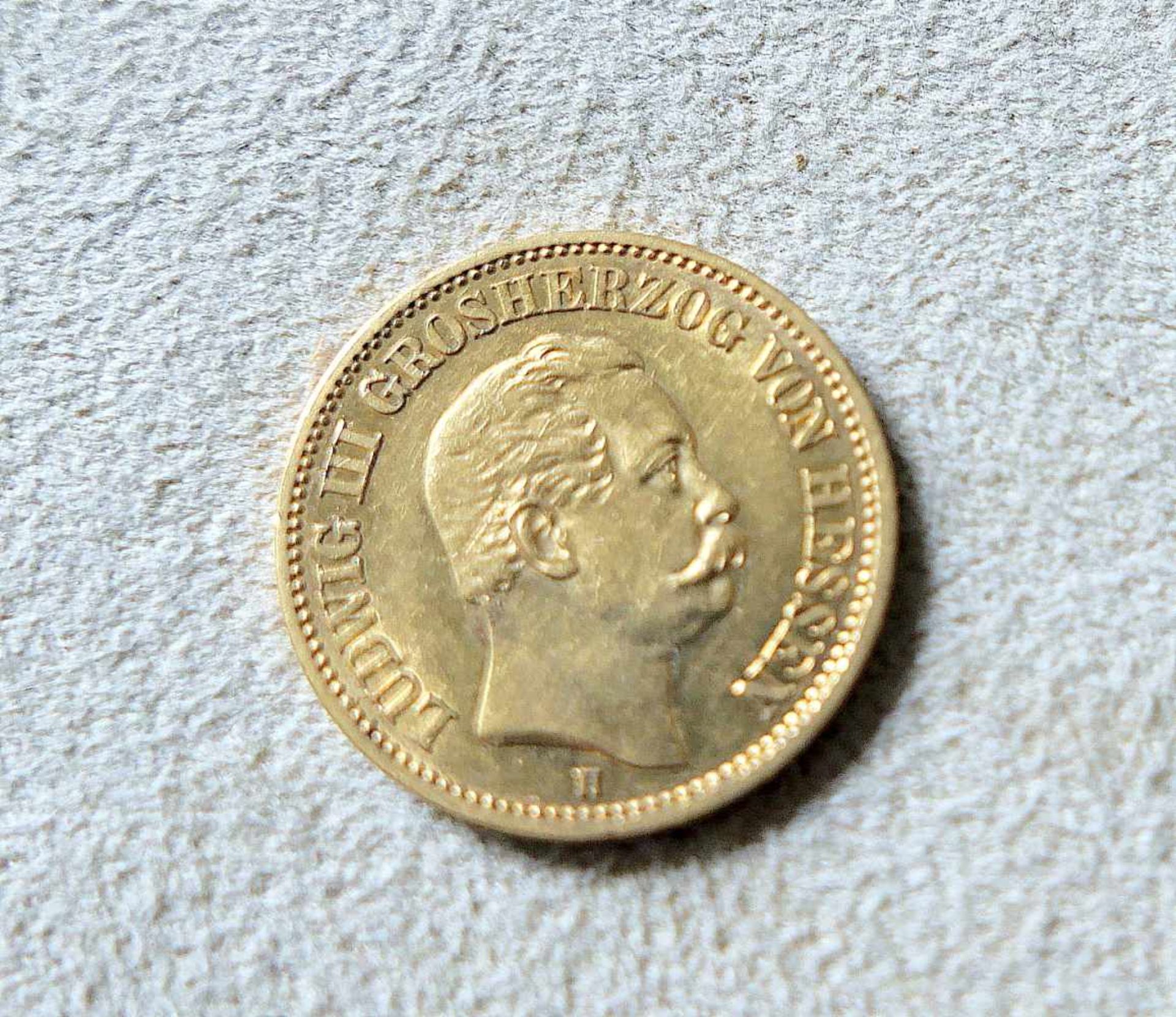 Goldmünze, 20 Reichsmark Ludwig III. Großherzog von HessenGold. 20 Reichsmark Ludwig III. Großherzog