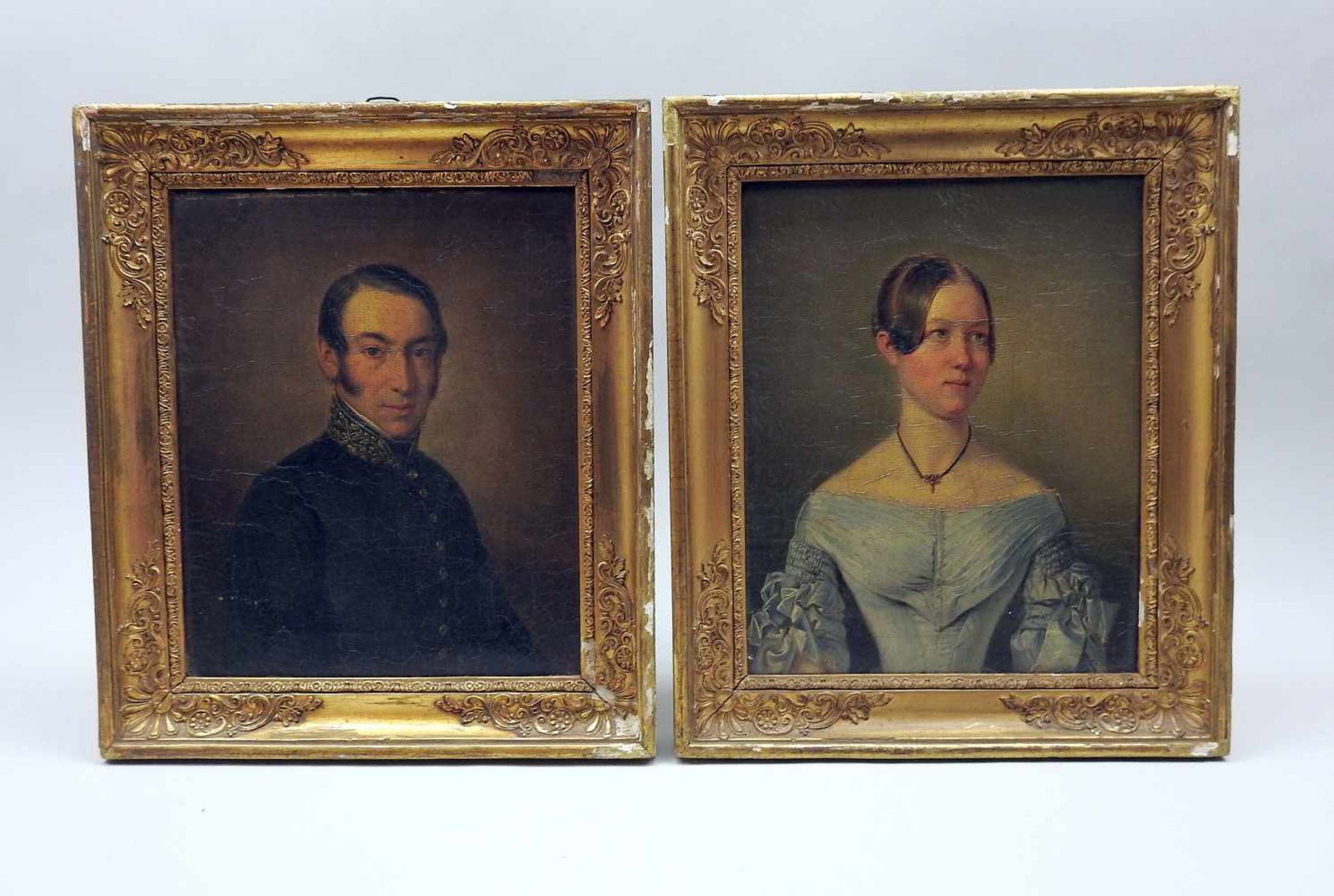 Carl Schmidt, um 1805 - nach 1850Öl/Leinwand. Porträt von Eduard von Clermont und Emma Dorschel.
