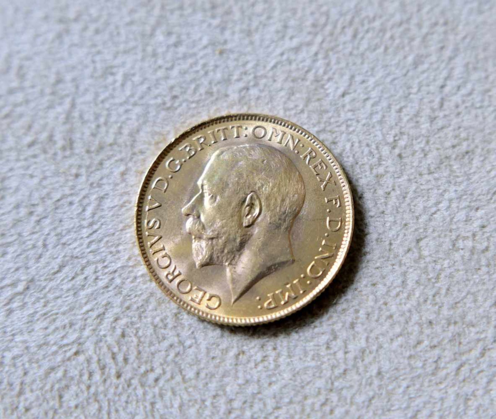 Goldmünze, One Pound Sovereign George V. EnglandGold. One Pound Sovereign George V. England. Gut