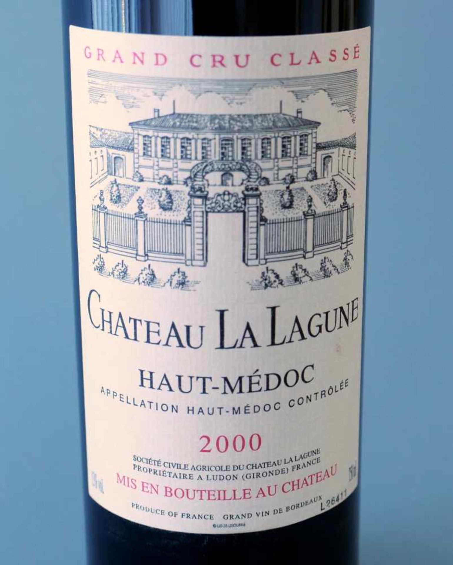Chateau La LaguneGrand Cru Classé, Jahrgang 2000, Inhalt 750 ml. Ludon-Médoc, Gironde, - Bild 2 aus 2