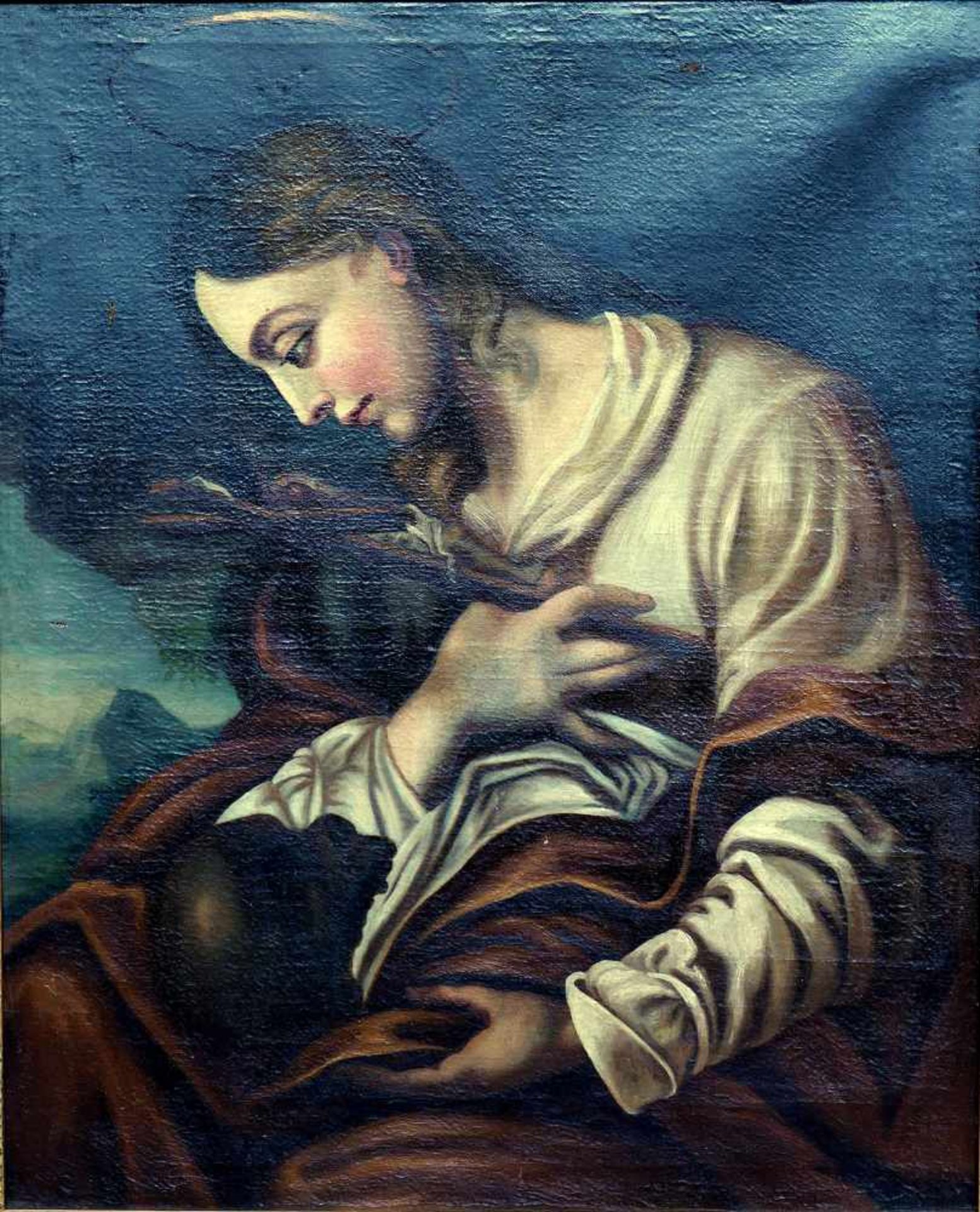 Heilige Maria MagdalenaÖl/Leinwand. Darstellung der Begleiterin von Jesu nach der Bekehrung mit - Bild 2 aus 4