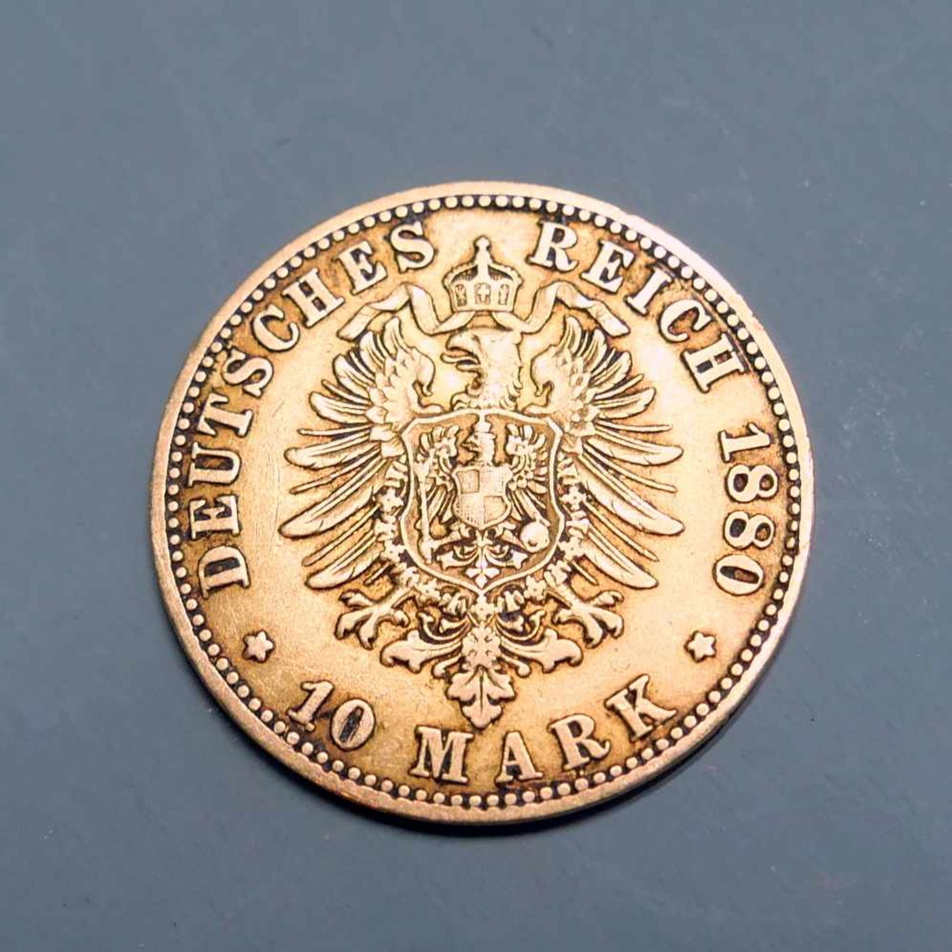 Goldmünze, 10 ReichsmarkGold. 10 Mark, Wilhelm deutscher Kaiser König v. Preussen. A. Deutschland, - Bild 2 aus 2