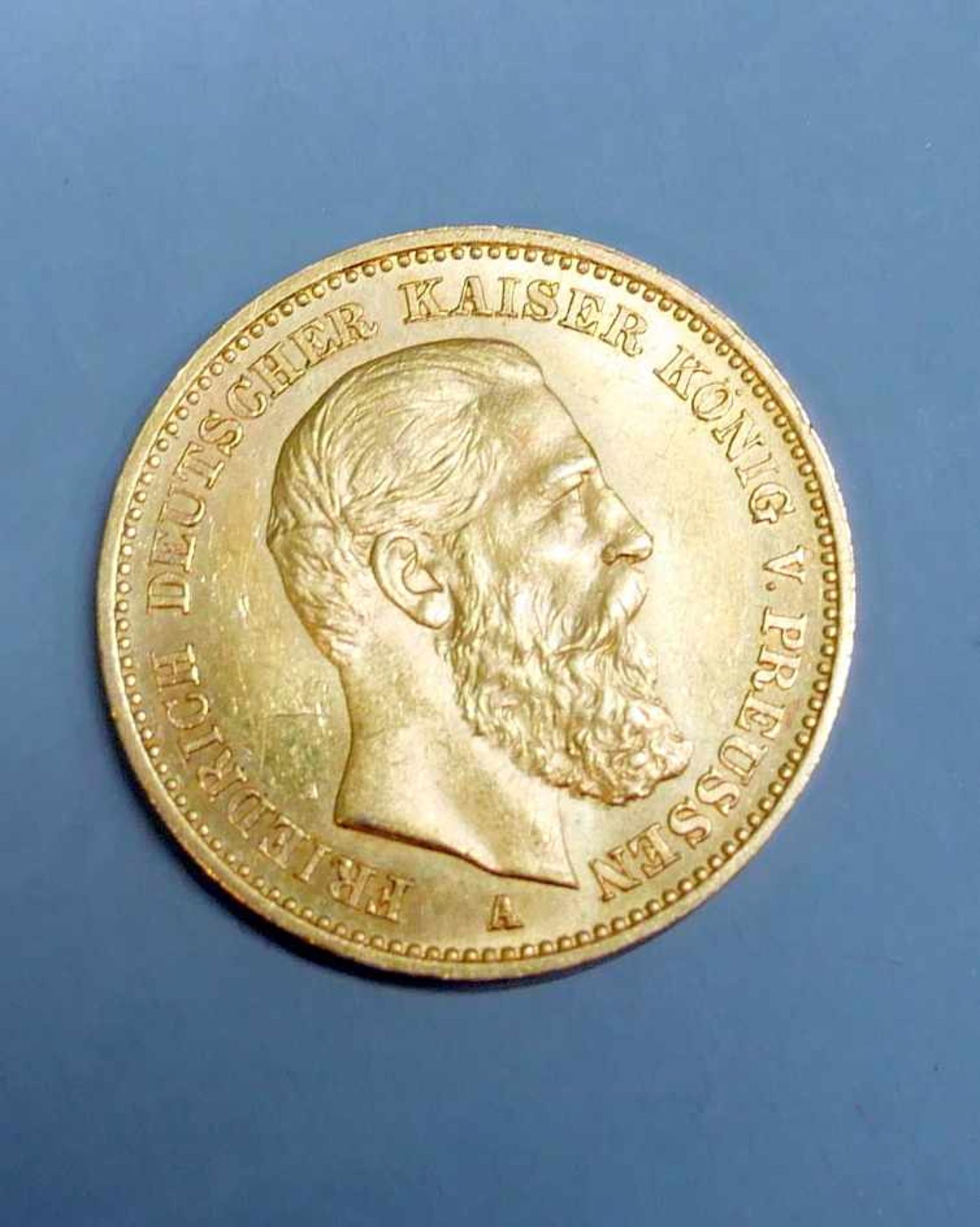 Goldmünze, 20 ReichsmarkGold. 20 Mark, Friedrich deutscher Kaiser König v. Preussen. A. Deutschland,