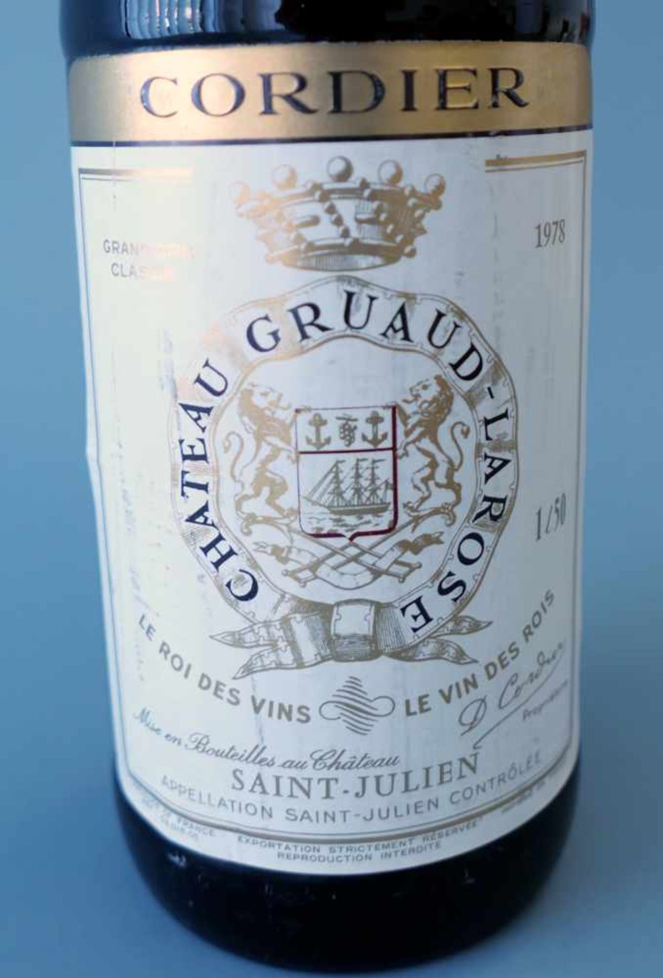 Chateau Gruaud LaroseGrand Cru Classe D. Cordier, Jahrgang 1966, Inhalt 1500 ml. Saint-Julien- - Bild 2 aus 2