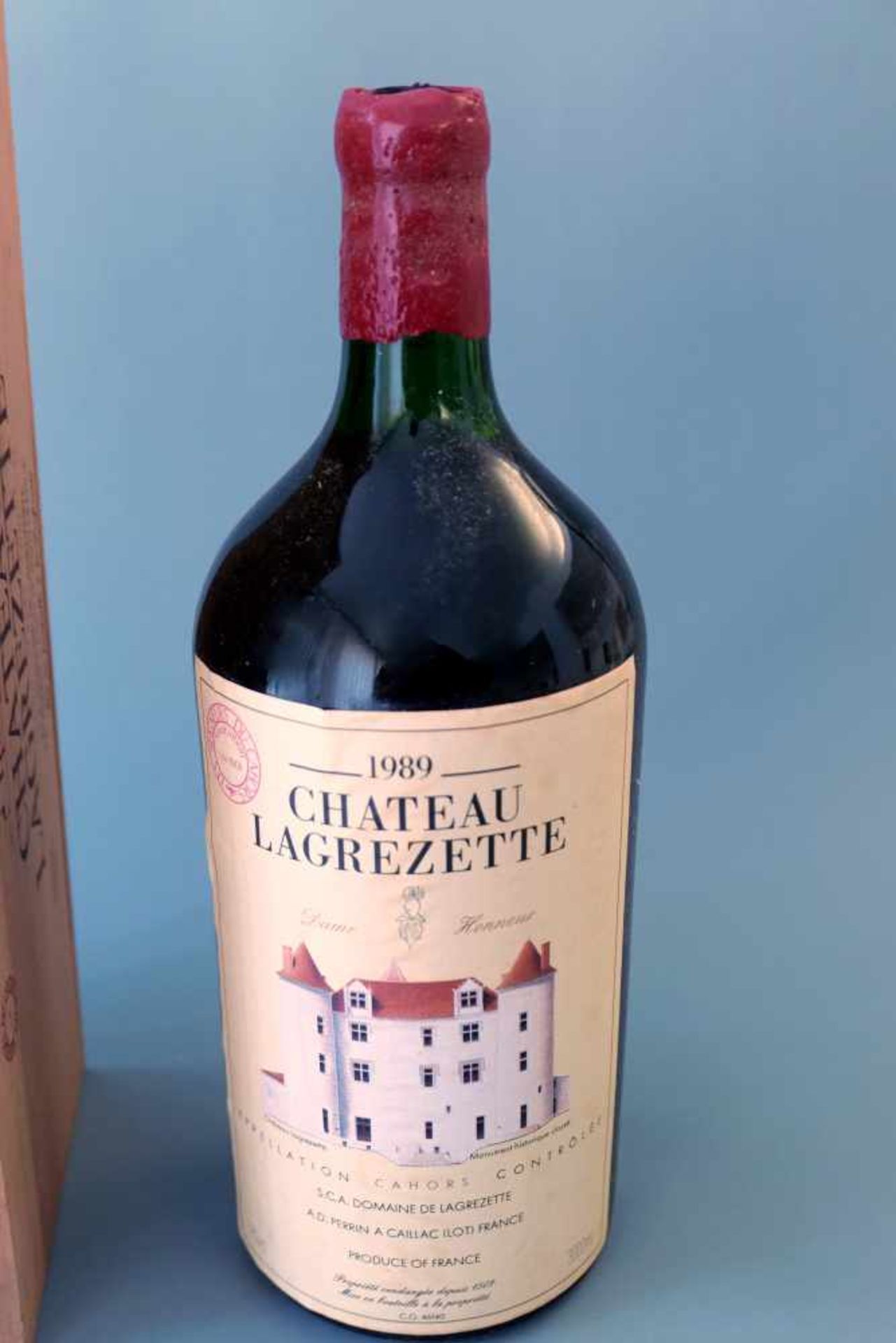 Chateau LagrezetteJahrgang 1989, Inhalt 3000 ml, Cahors, Südwestfrankreich. Durchgehend
