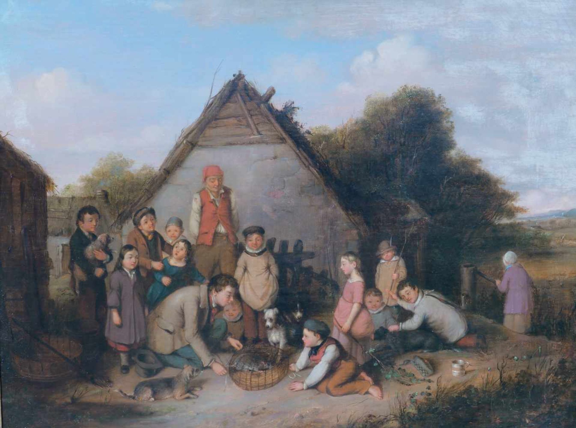 Thomas Webster, 1800 London – 1886 CranbrookÖl/Leinwand doubl. Kindergesellschaft. Webster wurde - Bild 2 aus 4