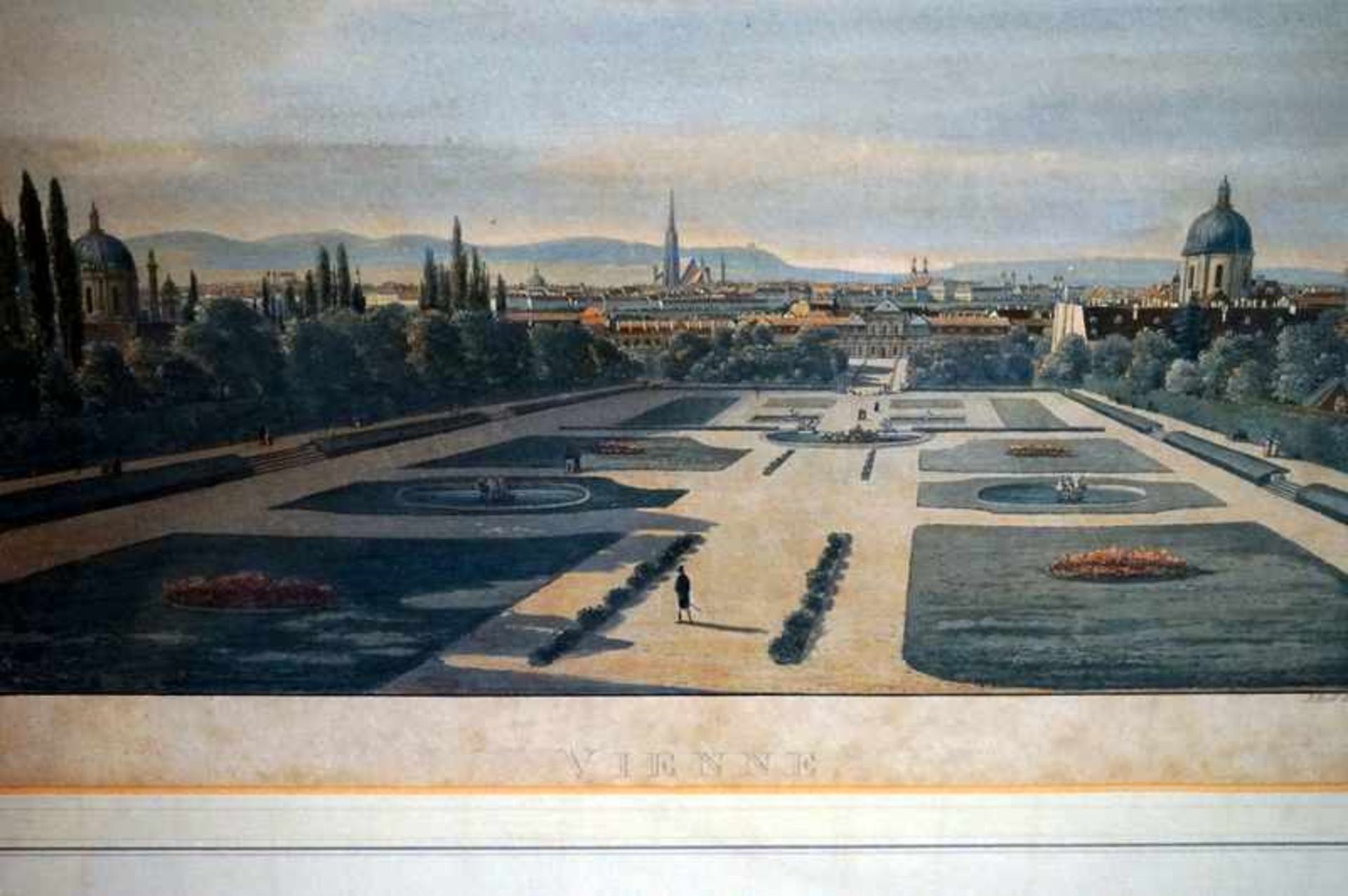 Johannes Ruff, 1813 Zürich - 1886 WeiningenHandkolorierter Stich/Papier. Vedute der Stadt Wien. - Bild 3 aus 5