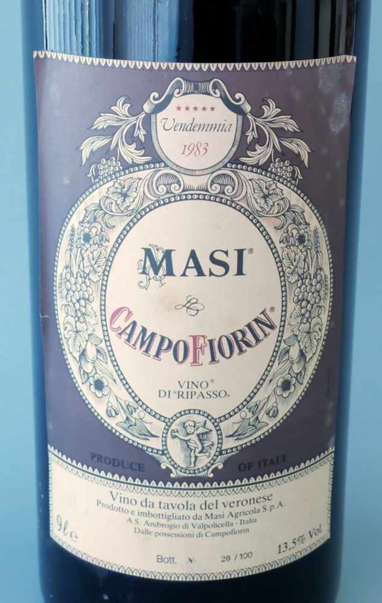 Masi Campo FiorinVino di Ripasso, Flasche 20/100 nummeriert. Jahrgang 1983, Inhalt 9000 ml. Ambrogio - Bild 2 aus 2