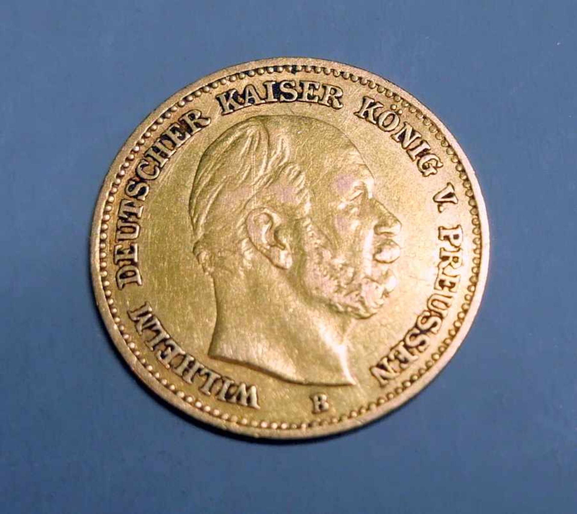 Goldmünze, 5 ReichsmarkGold. 5 Mark, Wilhelm deutscher Kaiser König v. Preussen. B. Deutschland,