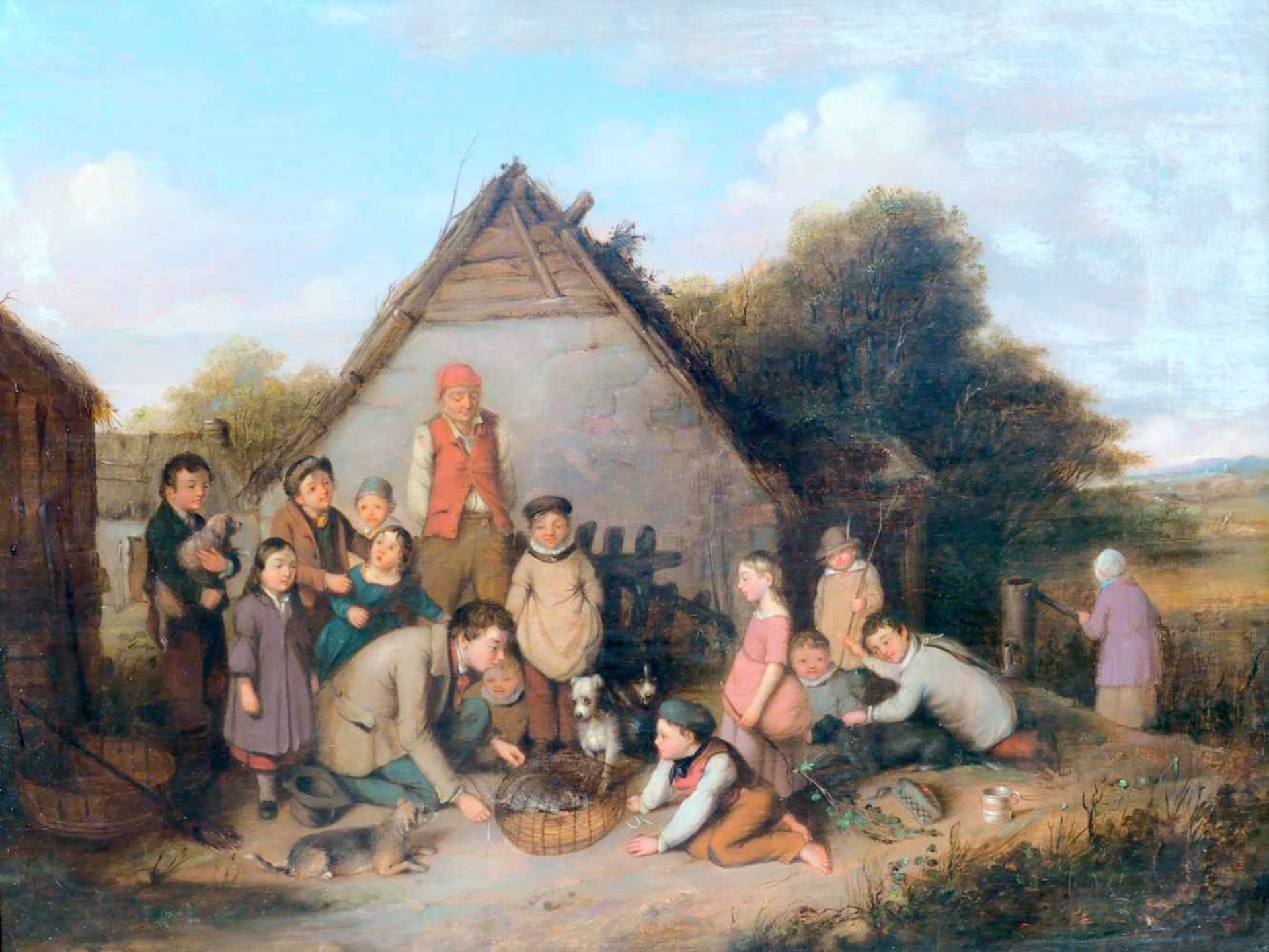 Thomas Webster, 1800 London – 1886 CranbrookÖl/Leinwand doubl. Kindergesellschaft. Webster wurde