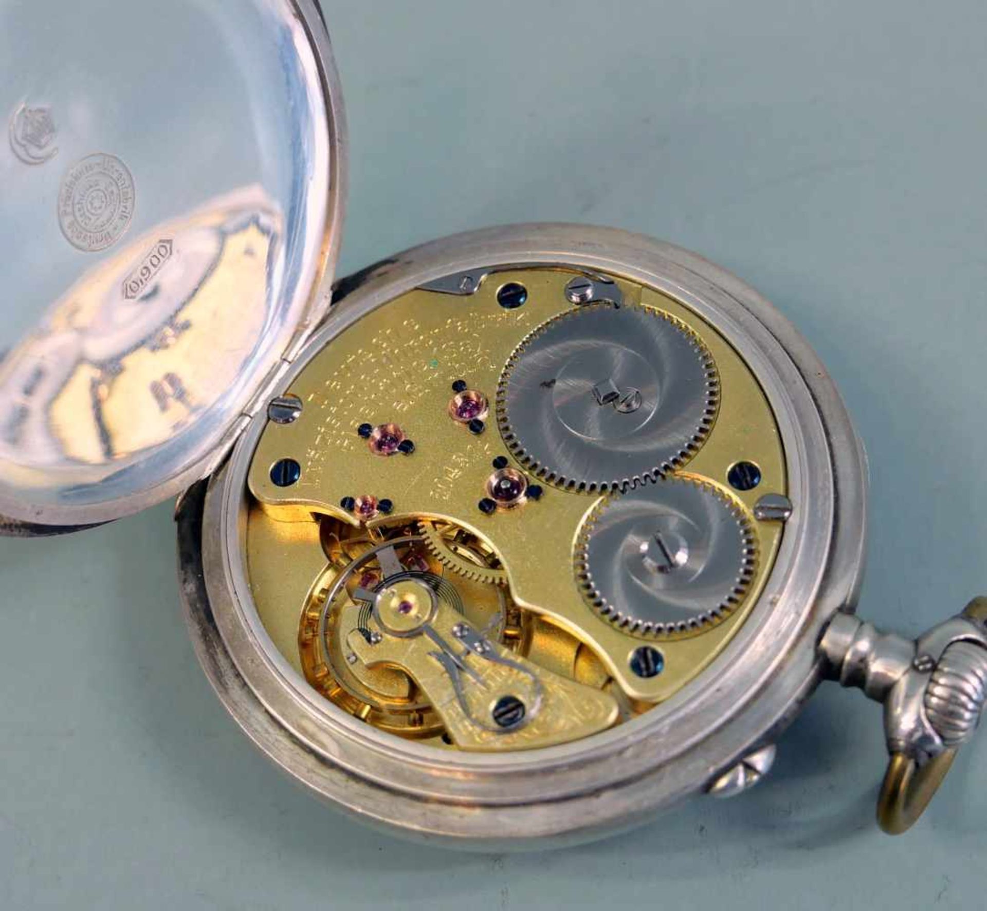 Taschenuhr Silber Glashütte - Bild 2 aus 3