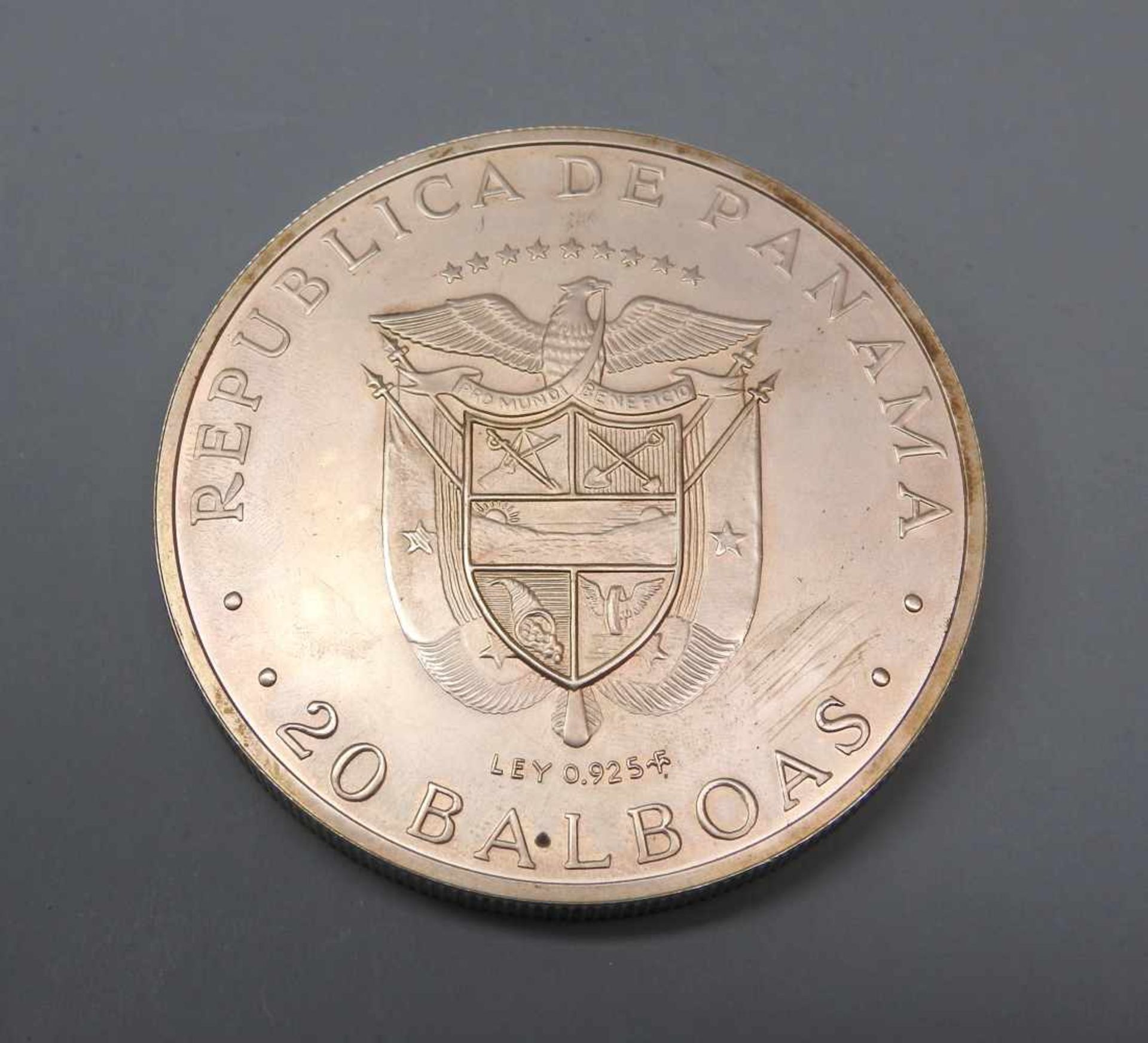 Silbermünze, 20 Balboas - Bild 3 aus 4