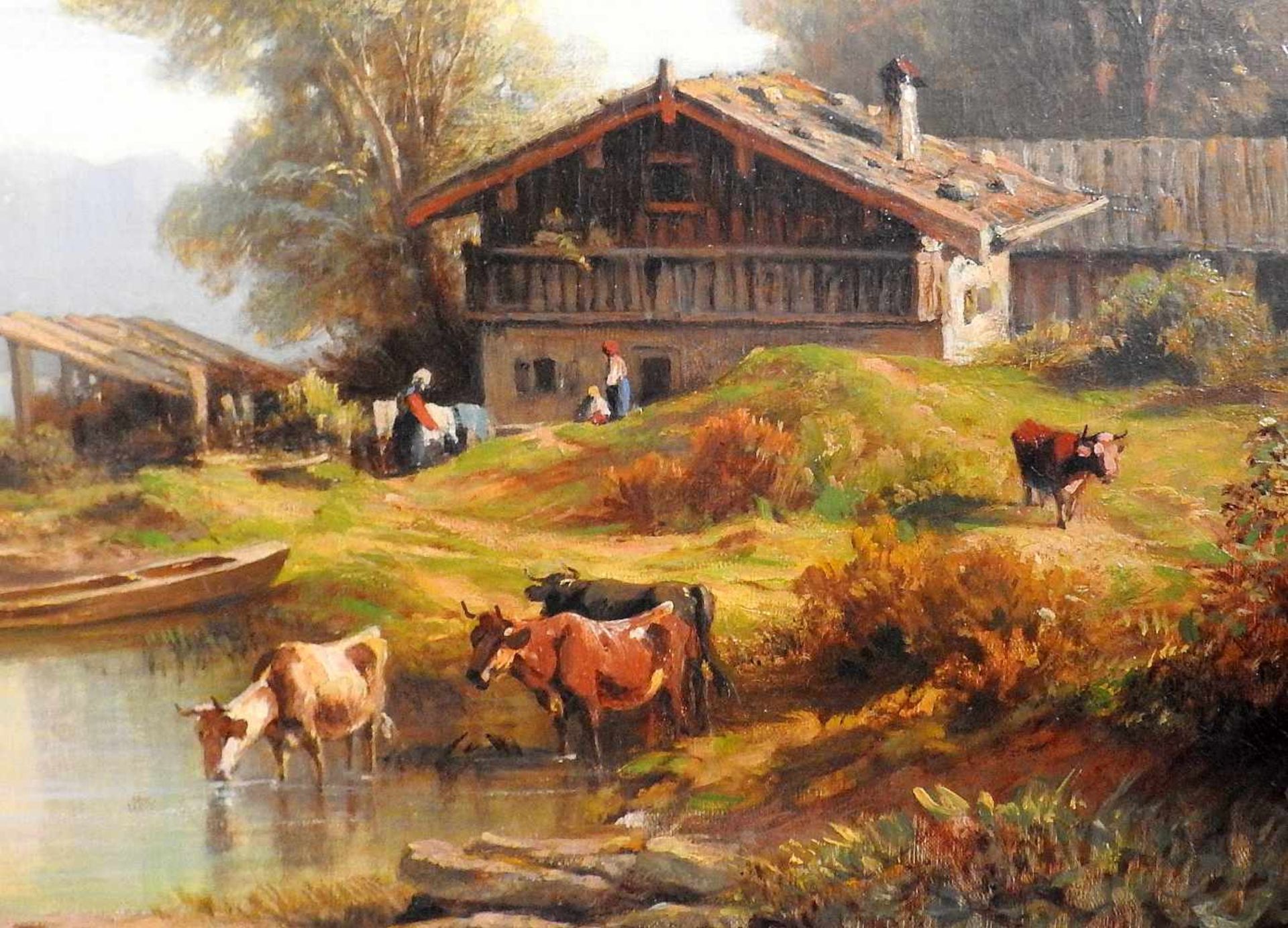 Seestück mit Rindern und Bauernhaus - Image 5 of 8