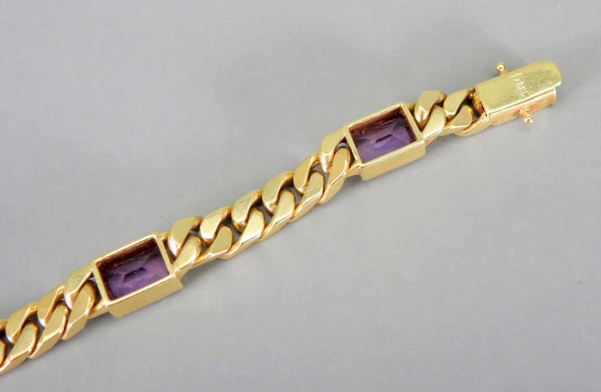 Panzerarmband mit Amethysten - Image 3 of 4