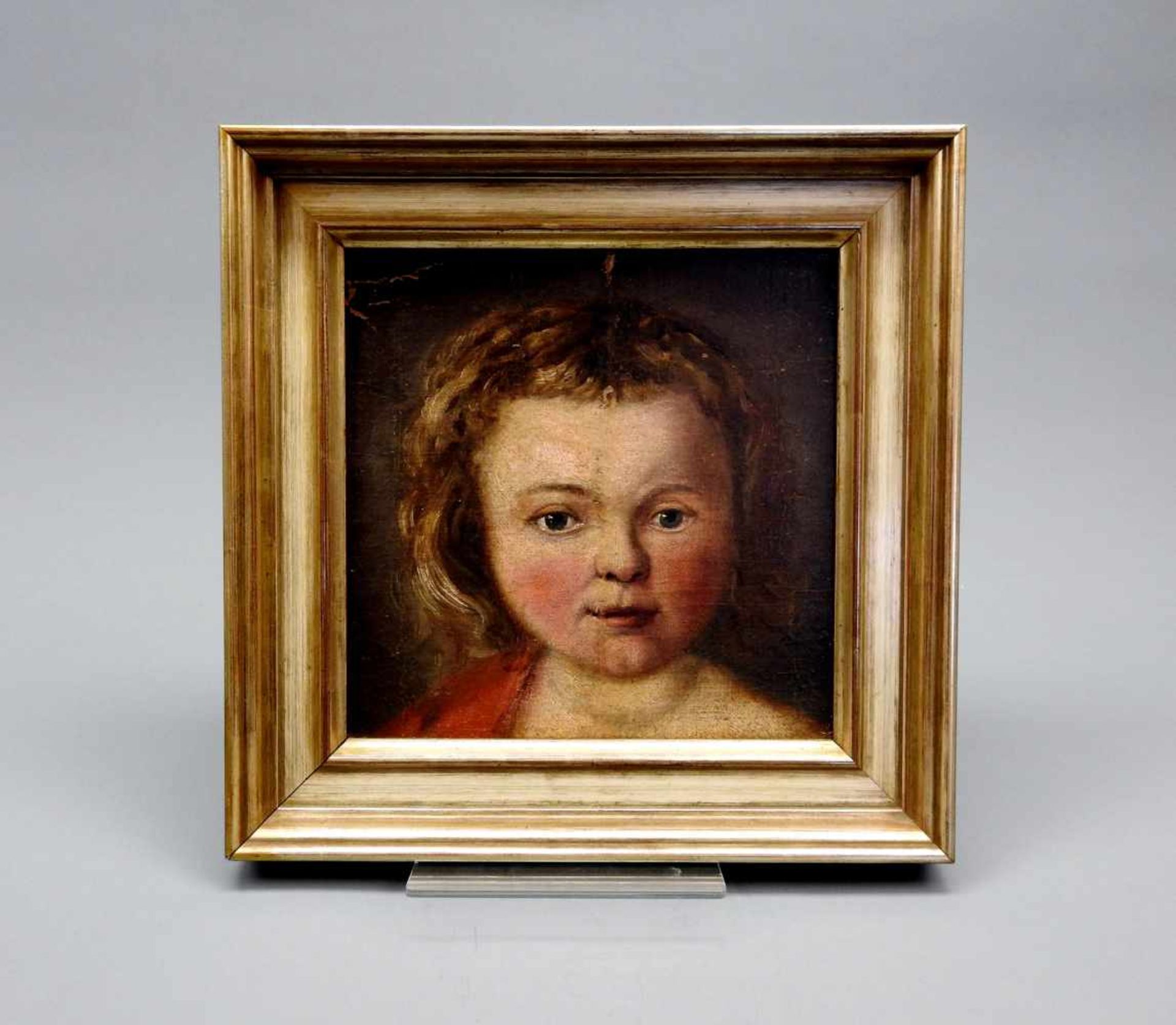 Portrait eines jungen MädchensÖl/Leinwand auf Hartfaserplatte doubl. Ein junges, rot - Image 3 of 4